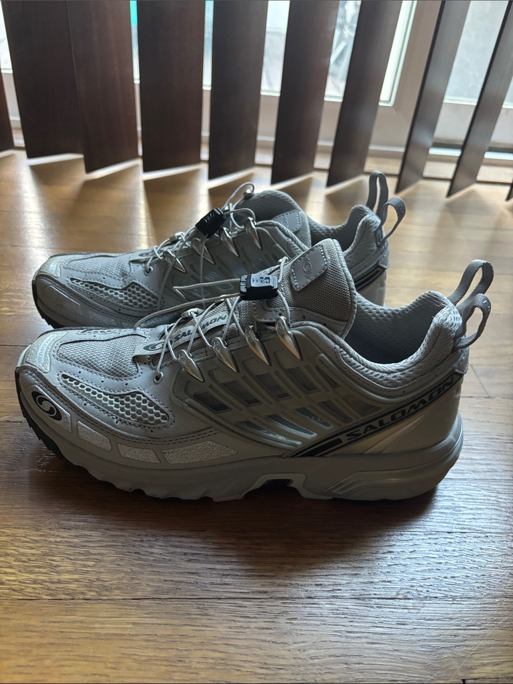 Salomon Men's Light Gray Performance Trail Sneakers